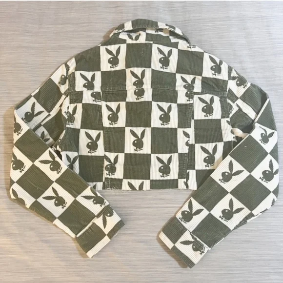 Playboy Edge Cropped‎ Corduroy Trucker Jacket